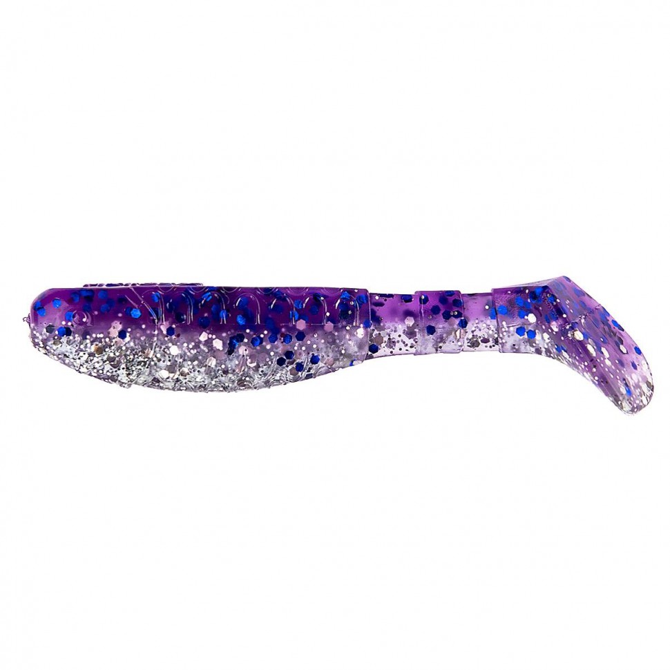 Виброхвост Helios Chubby 3,55"/9 см, цвет Silver Sparkles & Fio 5 шт HS-4-036 , 